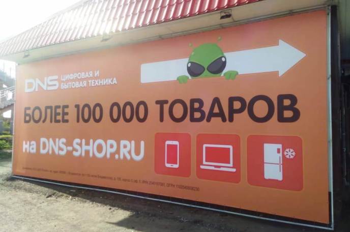 Оформление магазина "DNS"  в Шумихе